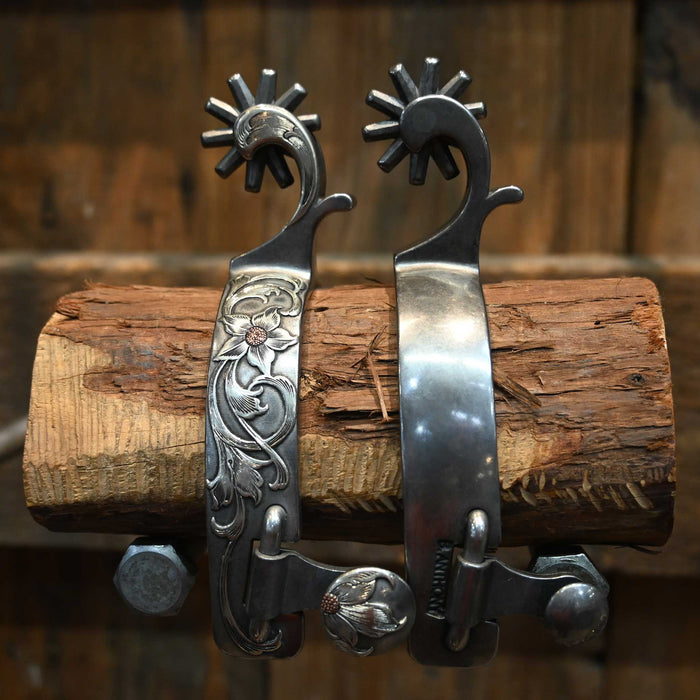 B. Anthony Silver Mounted 10pt. Spurs