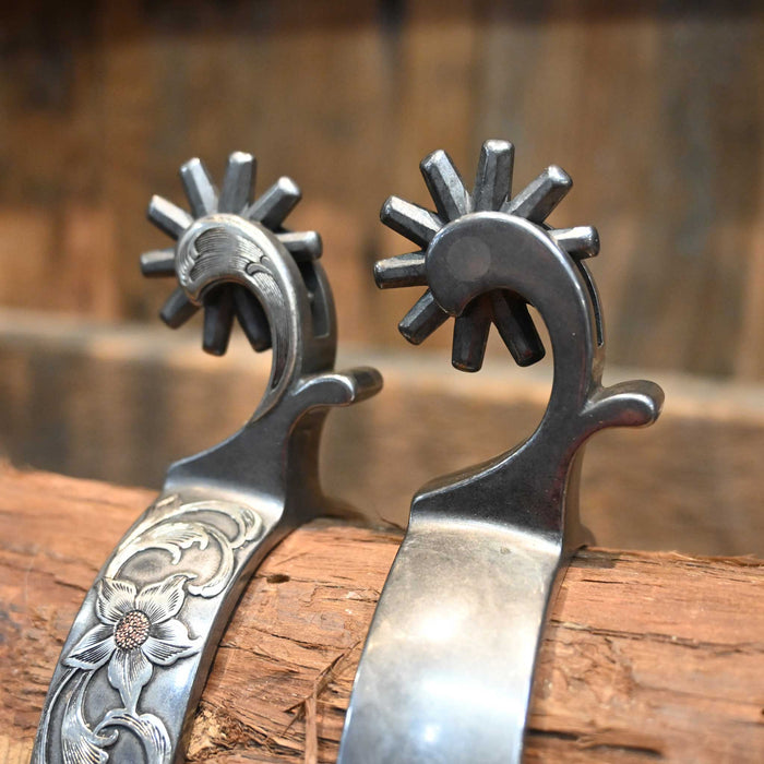 B. Anthony Silver Mounted 10pt. Spurs