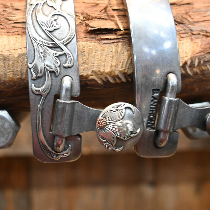 B. Anthony Silver Mounted 10pt. Spurs