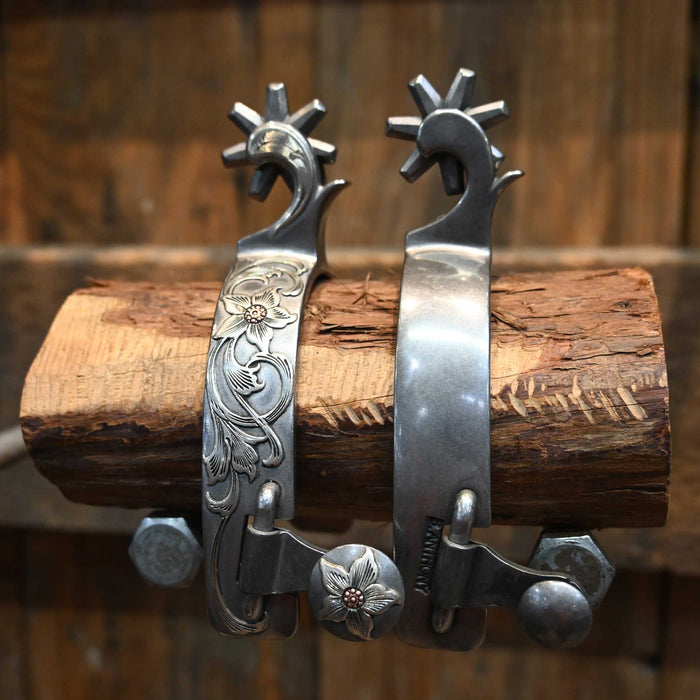 B. Anthony Silver Mounted 10pt. Spurs