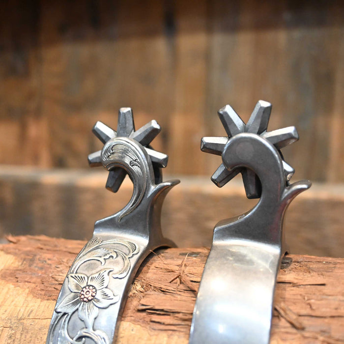 B. Anthony Silver Mounted 10pt. Spurs