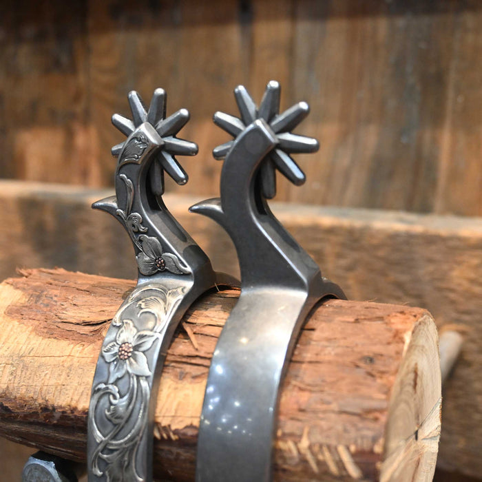 B. Anthony Silver Mounted 9pt. Spurs