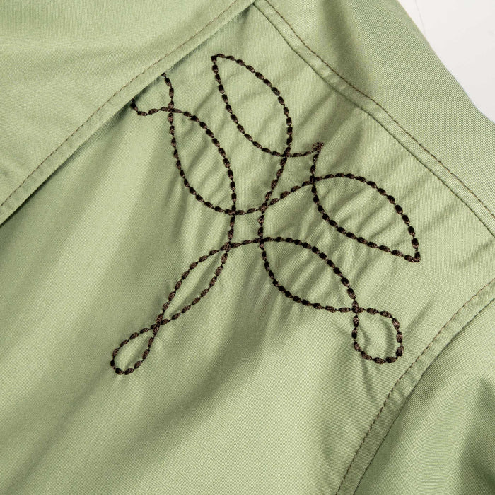 Cruel Denim Women's Green Pearl Snap Shirt