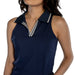 Melodie Sea Blue Johnny Collar Top WOMEN - Clothing - Tops - Sleeveless RD International