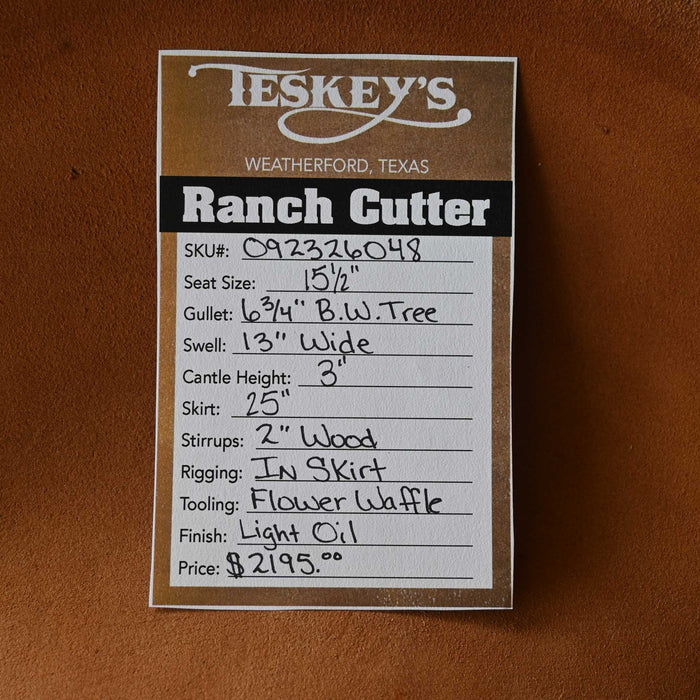 15.5" TESKEY'S RANCH CUTTER SADDLE