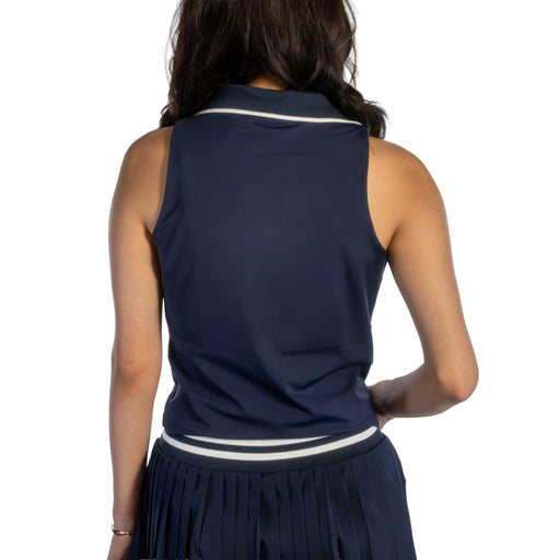Melodie Sea Blue Johnny Collar Top WOMEN - Clothing - Tops - Sleeveless RD International