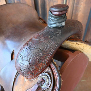 15.5" USED JEFF SMITH COWHORSE SADDLE Saddles Jeff Smith