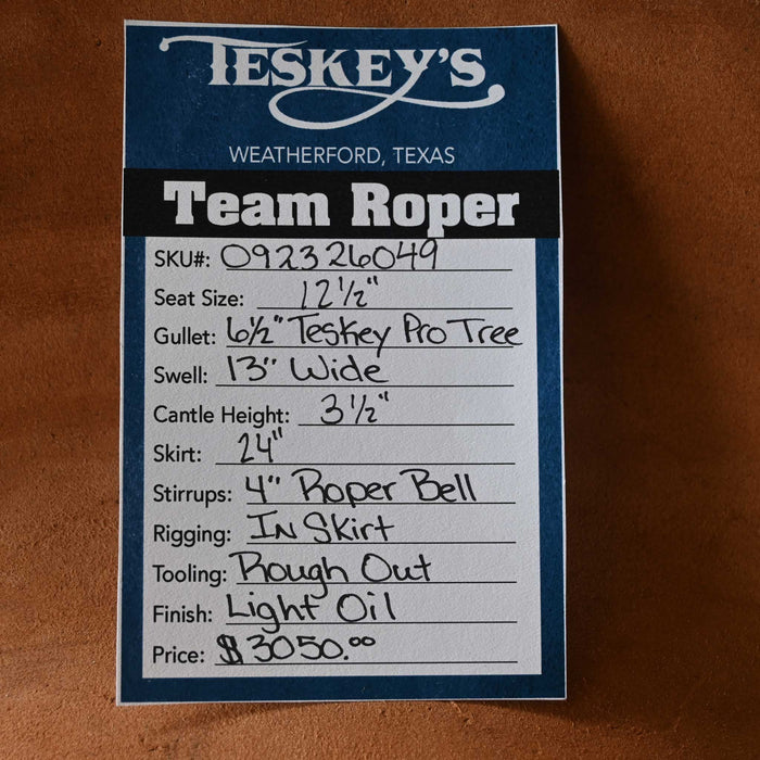 12.5" TESKEY'S TEAM ROPING SADDLE
