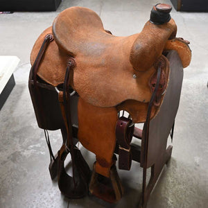 15" USED TESKEY'S STRIP DOWN RANCH SADDLE