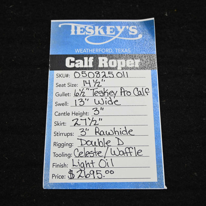 14.5" TESKEY'S CALF ROPING SADDLE Saddles - New Teskey's Saddlery