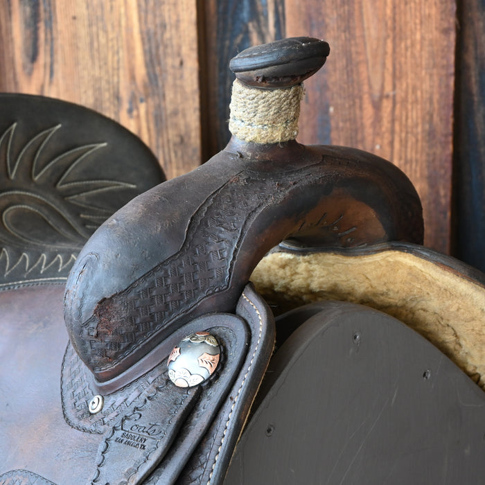 15" USED COATS TEAM ROPING SADDLE