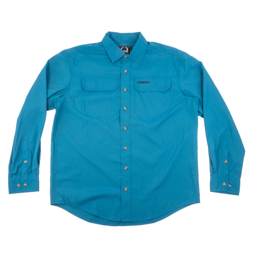 Cinch Men's Arenaflex Teal Button Down Shirt MEN - Clothing - Shirts - Long Sleeve Cinch