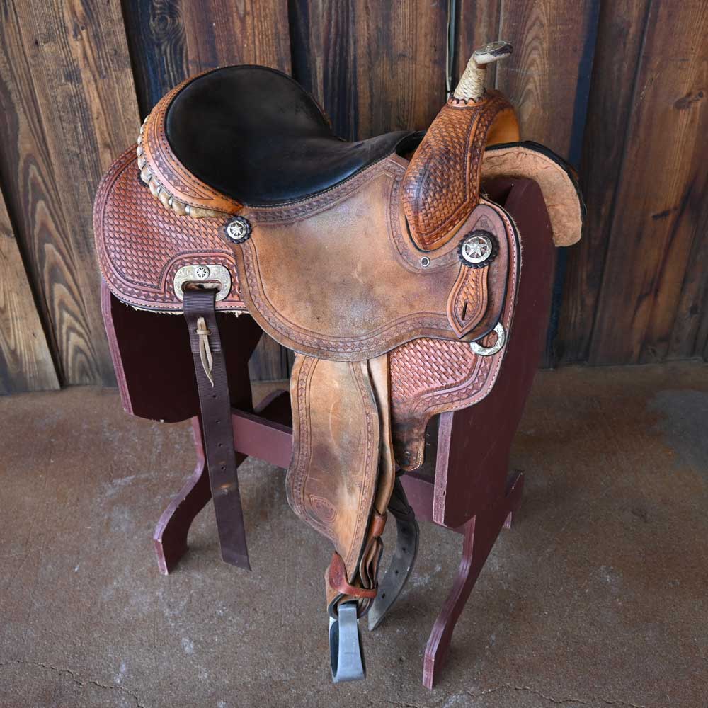 14.5" USED HEREFORD BARREL SADDLE Saddles Hereford Brand Tex Tan