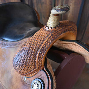 14.5" USED HEREFORD BARREL SADDLE Saddles Hereford Brand Tex Tan