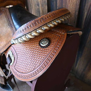 14.5" USED HEREFORD BARREL SADDLE Saddles Hereford Brand Tex Tan