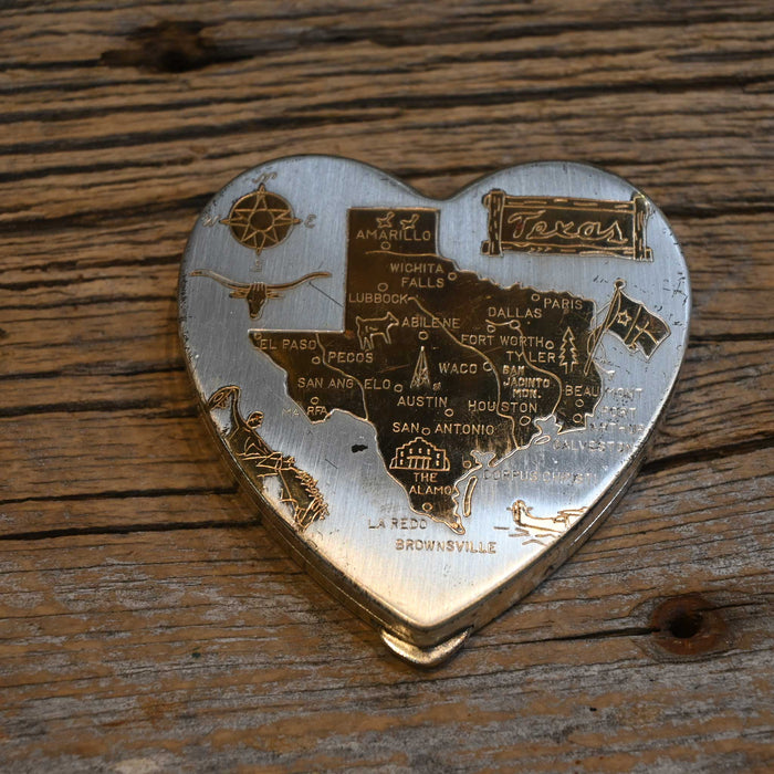 1950's Heart Shaped Powder Case