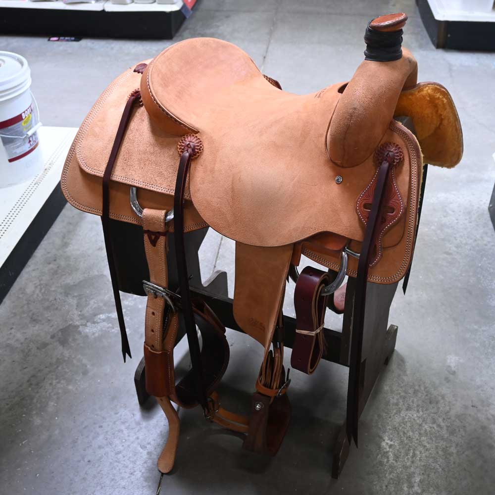 16.5" USED JEFF SMITH ROPING SADDLE Saddles Jeff Smith   