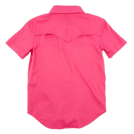 Rock & Roll Denim Boy's Tek Solid Hot Pink Pearl Snap Shirt KIDS - Boys - Clothing - Shirts - Short Sleeve Shirts Panhandle