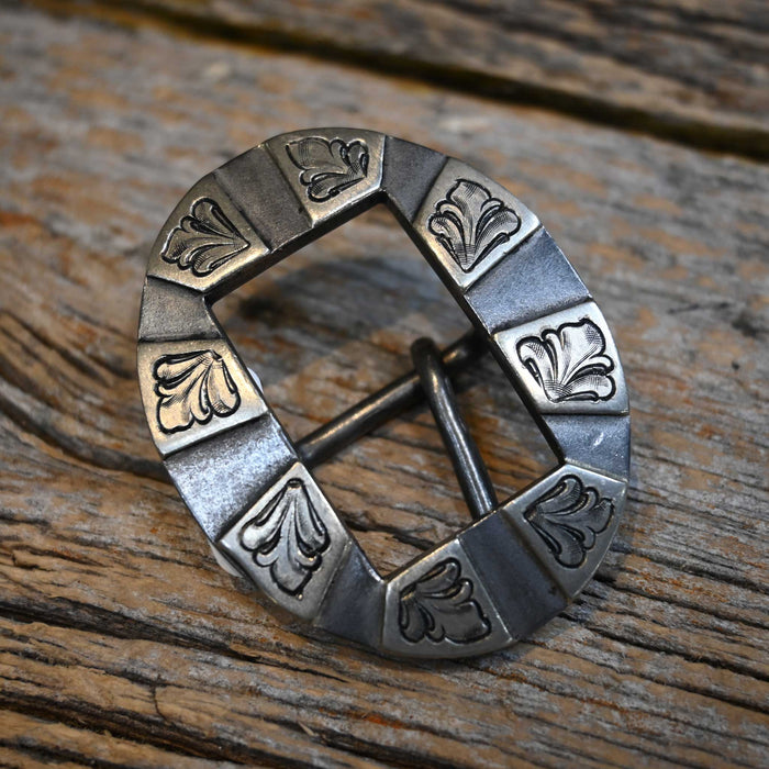 B. Anthony 3/4"  Silver Mounted  Round Buckle