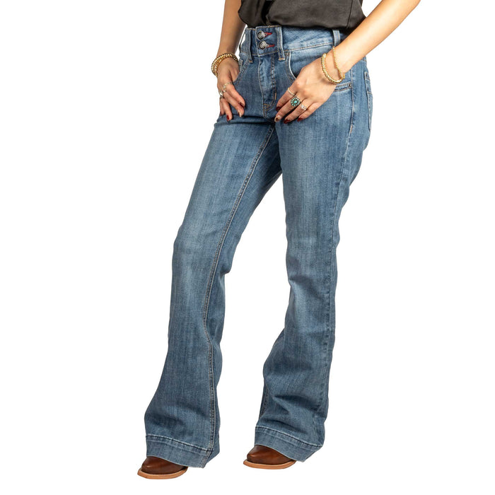 Rock & Roll Denim Women's Double Button Trouser