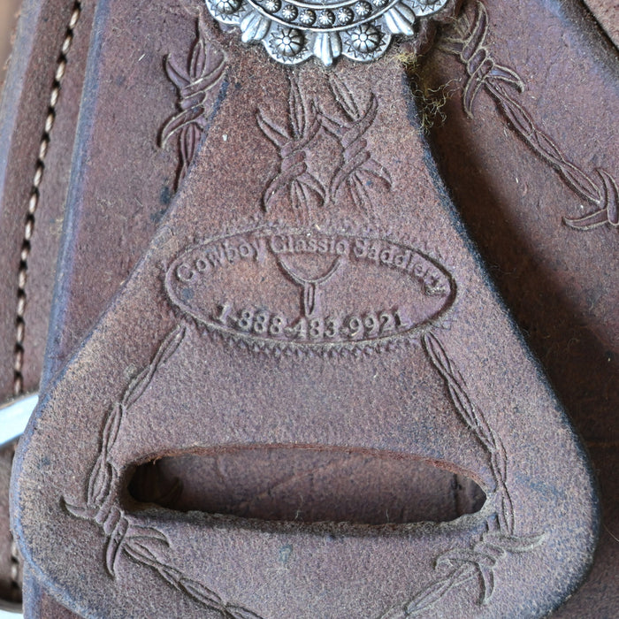 14.5" USED COWBOY CLASSIC TEAM ROPING SADDLE