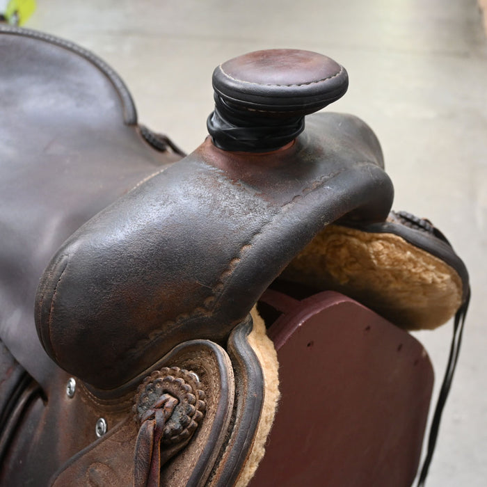 16" USED JW WRIGHT COWBOY SADDLE Saddles - Used JW Wright Saddlery