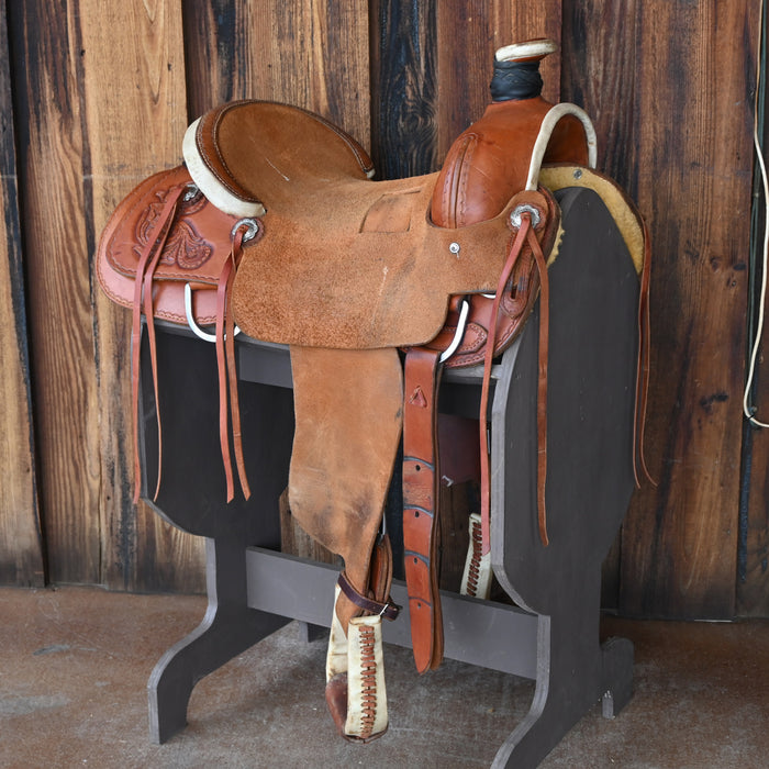 15.5" USED D.L. MAYFIELD RANCH SADDLE