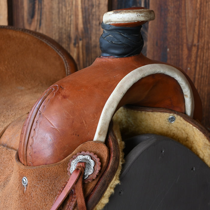 15.5" USED D.L. MAYFIELD RANCH SADDLE