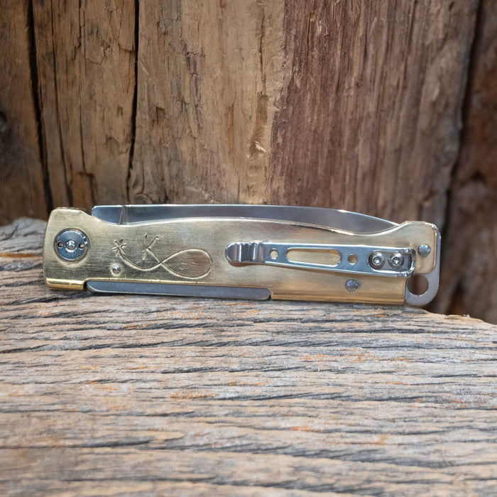 Kamphaus Brass Engraved Boker Pocket Knife