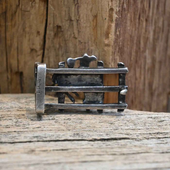 1950's Bronc Rider 3/4" Sterling Silver Buckle