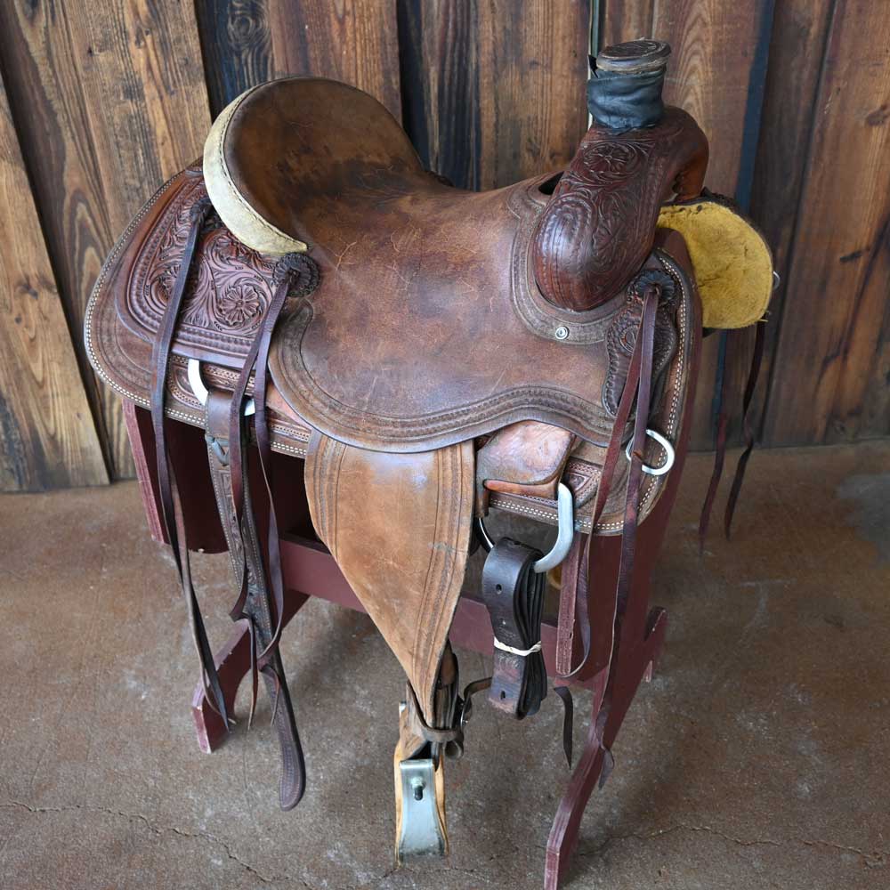 15.5" USED NRS ROPING SADDLE Saddles NRS