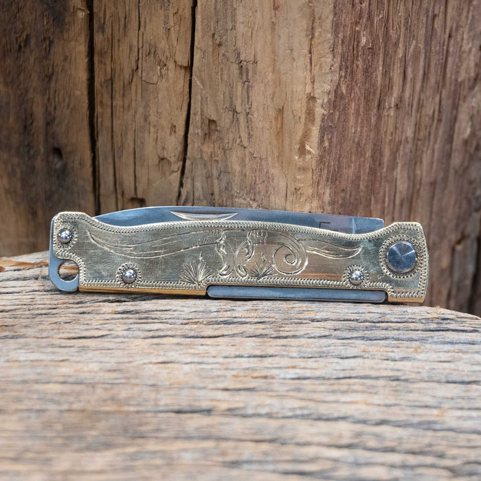 Kamphaus Brass Engraved Boker Pocket Knife