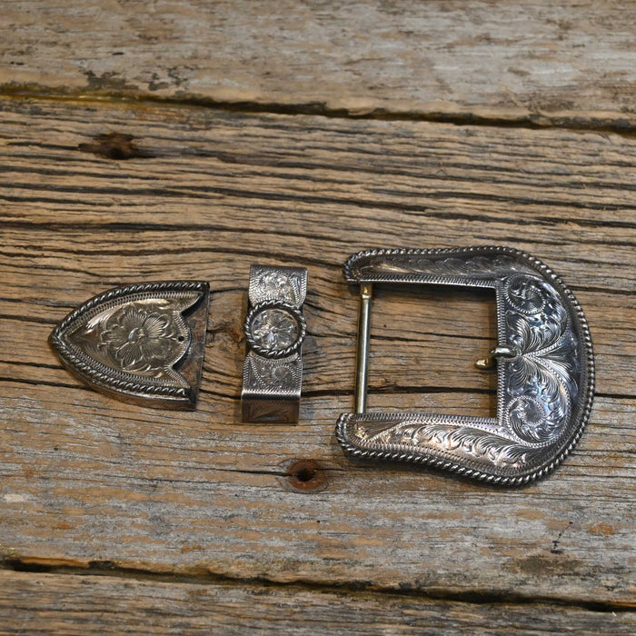 Vintage Vogt 3pc Sterling Silver Ranger Belt Buckle Set Collectibles Vogt Silversmiths