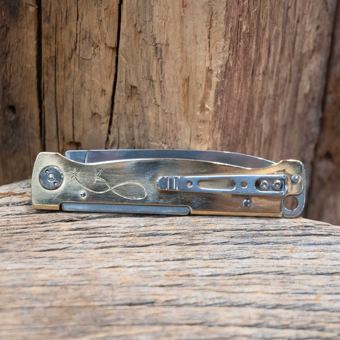 Kamphaus Brass Engraved Boker Pocket Knife