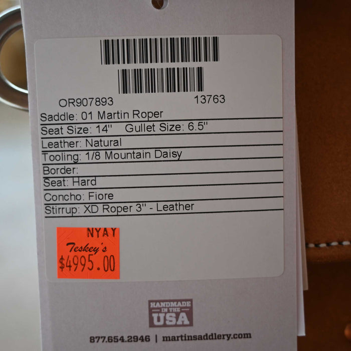 14" MARTIN TEAM ROPING SADDLE