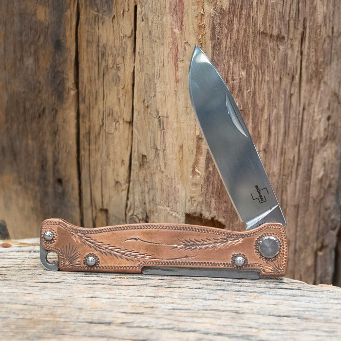 Kamphaus Copper Engraved Boker Pocket Knife