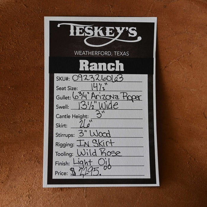 14.5" TESKEY'S RANCH SADDLE