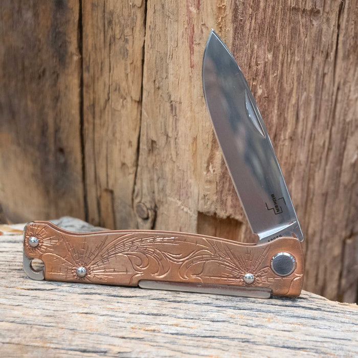 Kamphaus Copper Engraved Boker Pocket Knife