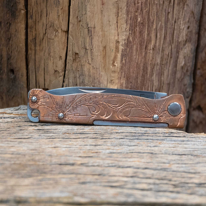 Kamphaus Copper Engraved Boker Pocket Knife