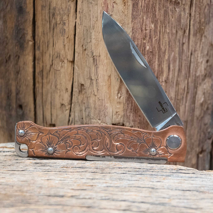 Kamphaus Copper Engraved Boker Pocket Knife