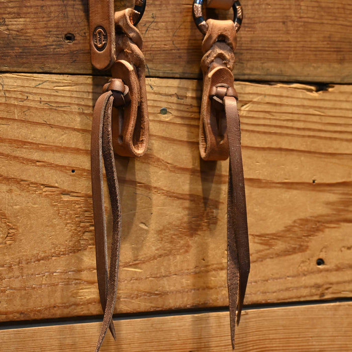 Joe Hipp Split Ear Leather Headstall w/Teskey's Hardware