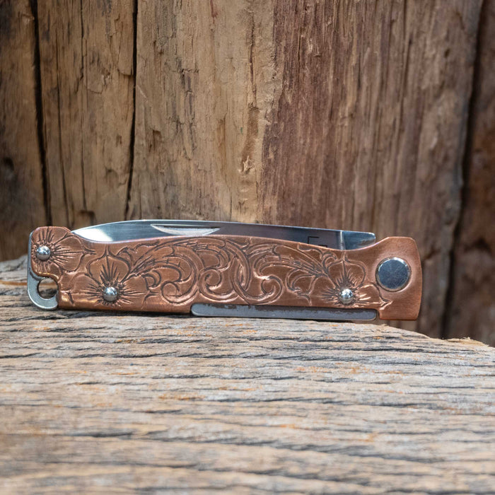 Kamphaus Copper Engraved Boker Pocket Knife