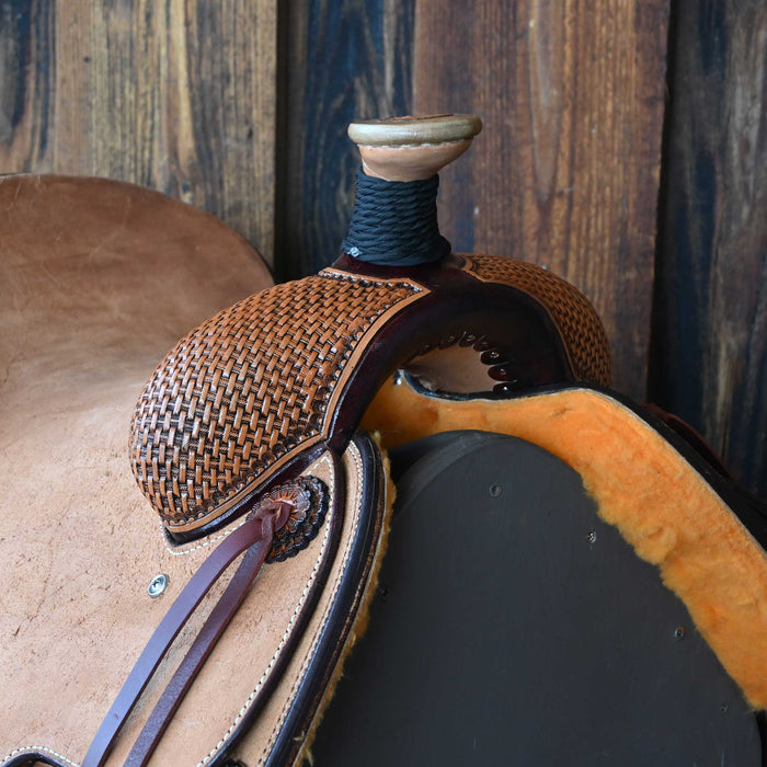14" TESKEY'S TEAM ROPING SADDLE