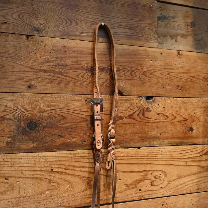 Joe Hipp Split Ear Leather Headstall w/Teskey's Hardware