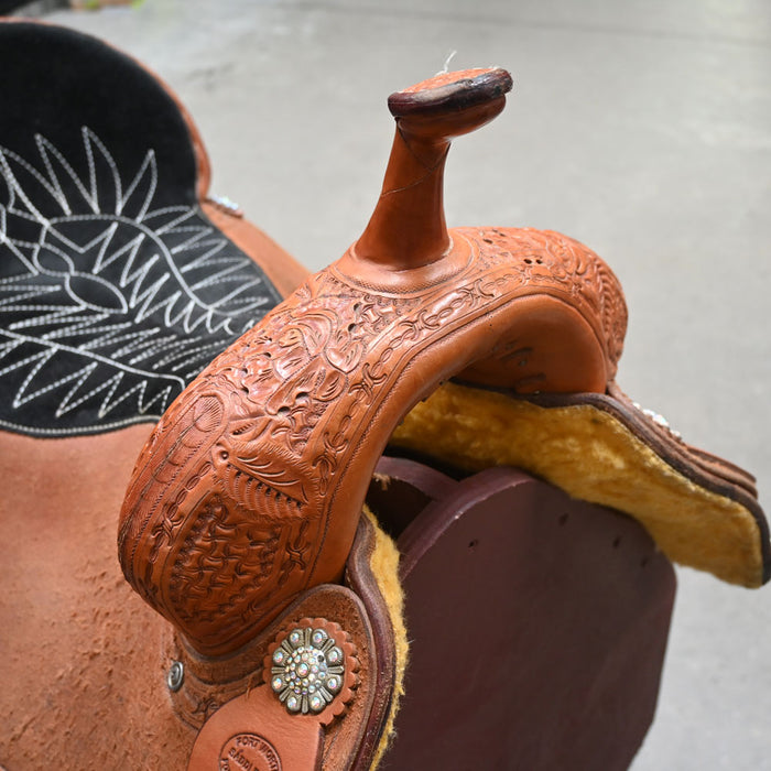 18" USED FORT WORTH BARREL SADDLE Saddles - Used Fort Worth Saddle Co.
