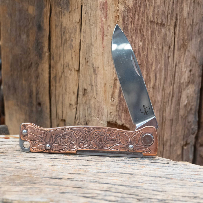 Kamphaus Copper Engraved Boker Pocket Knife