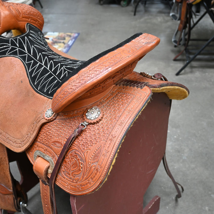 18" USED FORT WORTH BARREL SADDLE Saddles - Used Fort Worth Saddle Co.