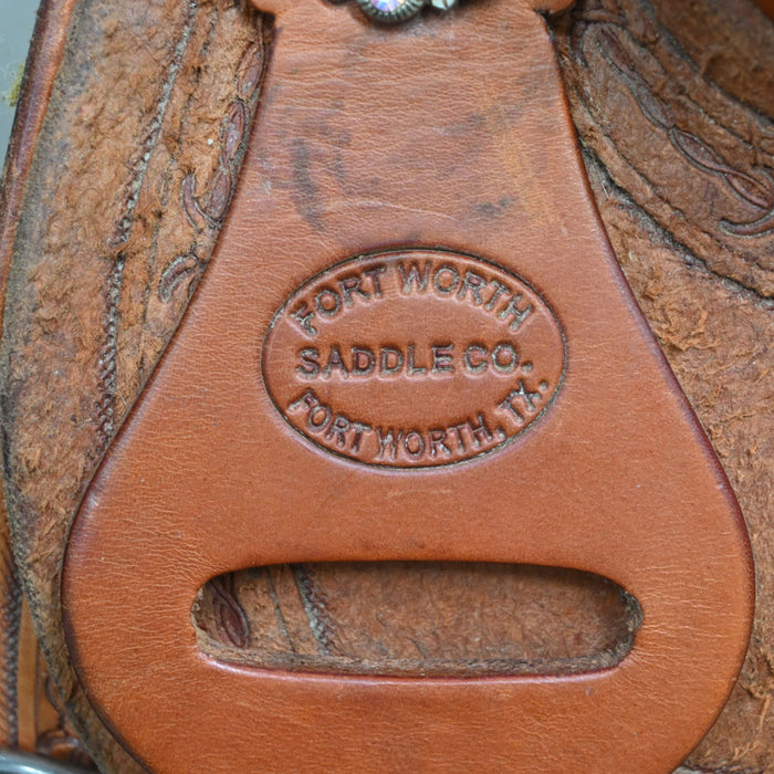 18" USED FORT WORTH BARREL SADDLE Saddles - Used Fort Worth Saddle Co.