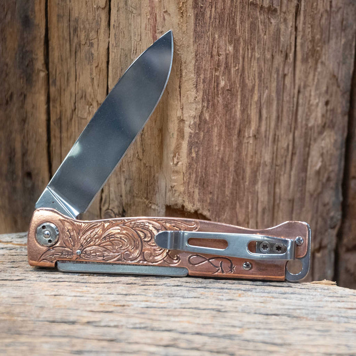 Kamphaus Copper Engraved Boker Pocket Knife