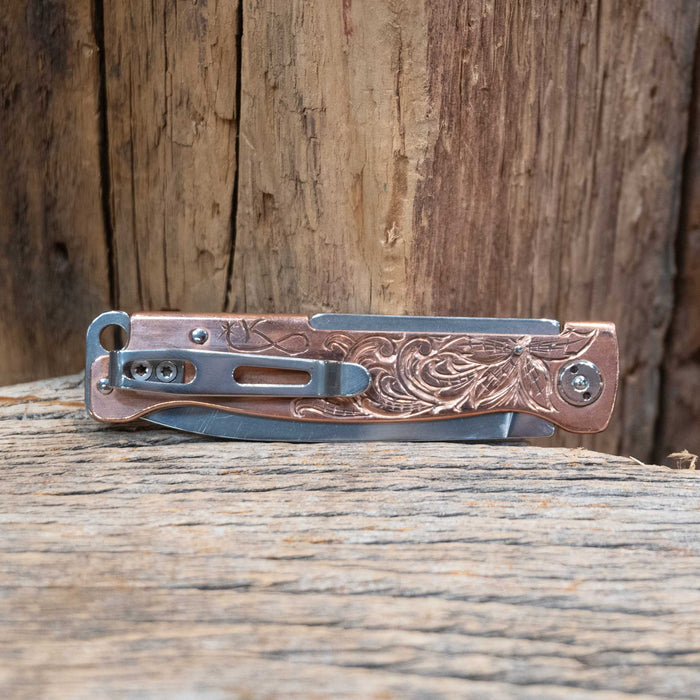 Kamphaus Copper Engraved Boker Pocket Knife